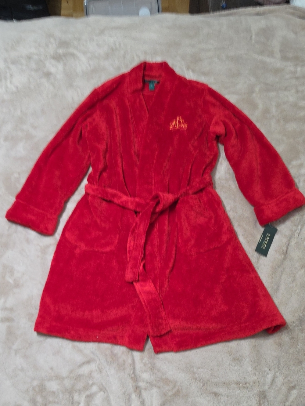 Women Red Robe-Like Coat